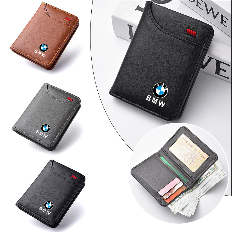 Da Logo Ô Tô Ví Thẻ Tín Dụng Ví Di Động Nhỏ Ví Cho Xe BMW E87 E90 E60 I01 F25 F26 F44 F45 E36 E34 E3