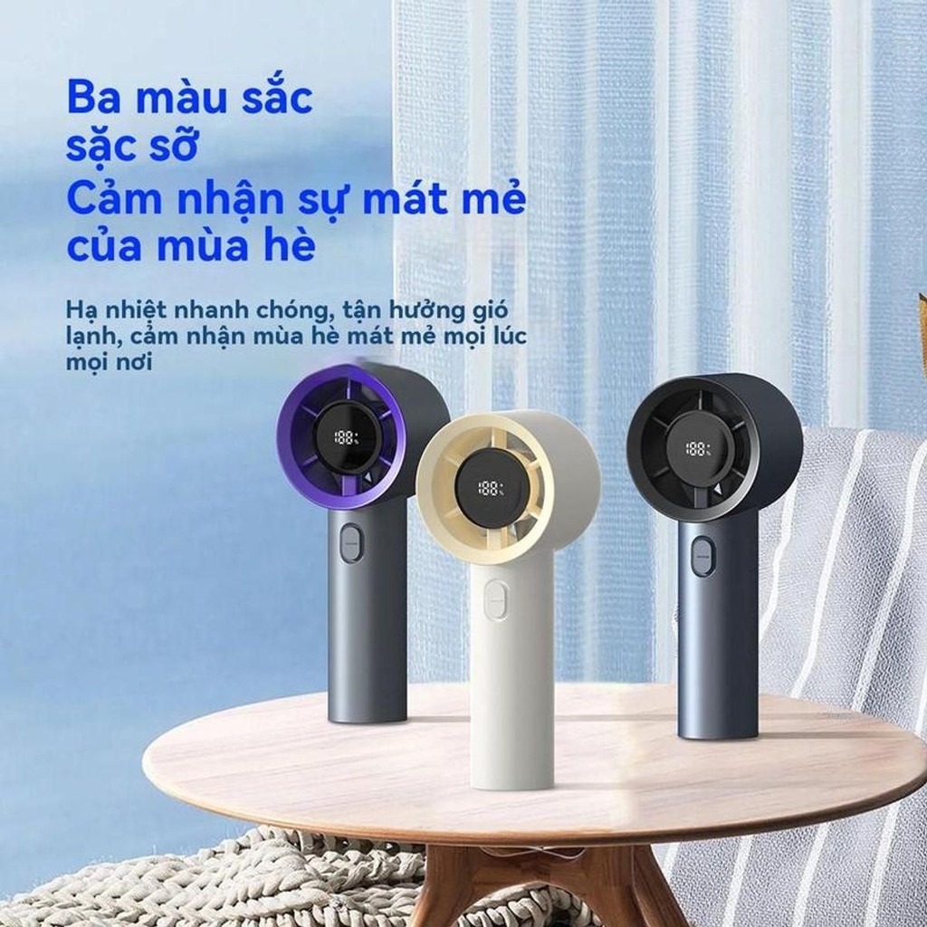 Goojodoq 4000 mAh Turbo Jet Mini Quạt Sạc Tốc Độ Cao Cầm Tay Di Động Gió Mạnh 199 Gear