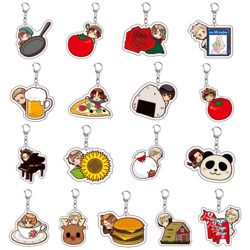 [Interlayer] Móc khóa Acrylic Hetalia Vargas Luther Vichy