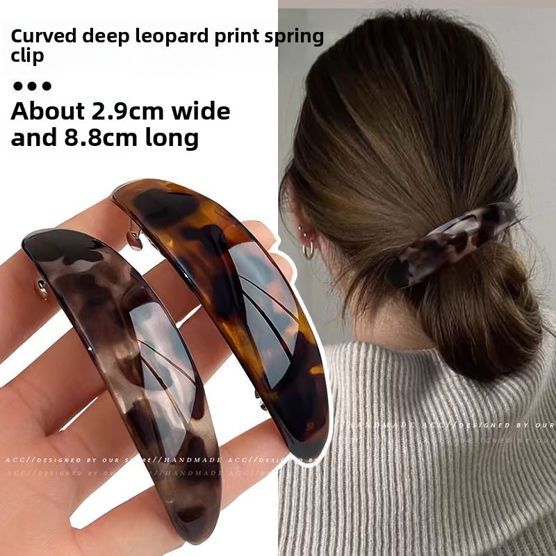 Kẹp lò xo hình elip cao cấp đơn, Kẹp tóc thẳng mới, Phụ kiện tóc đi lại dành cho nữ