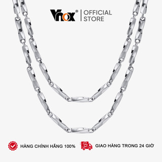 Vòng cổ VNOX 50CM 60CM bằng thép không gỉ thời trang cho nam