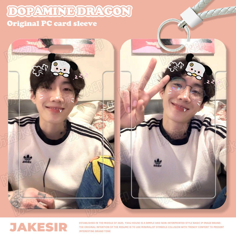 Ngôi Sao Hàn Quốc (Jay Park) Hộp Đựng Thẻ Tín Dụng Có Dây Cổ Tay Phụ Kiện Nhận Dạng Văn Phòng Học Si
