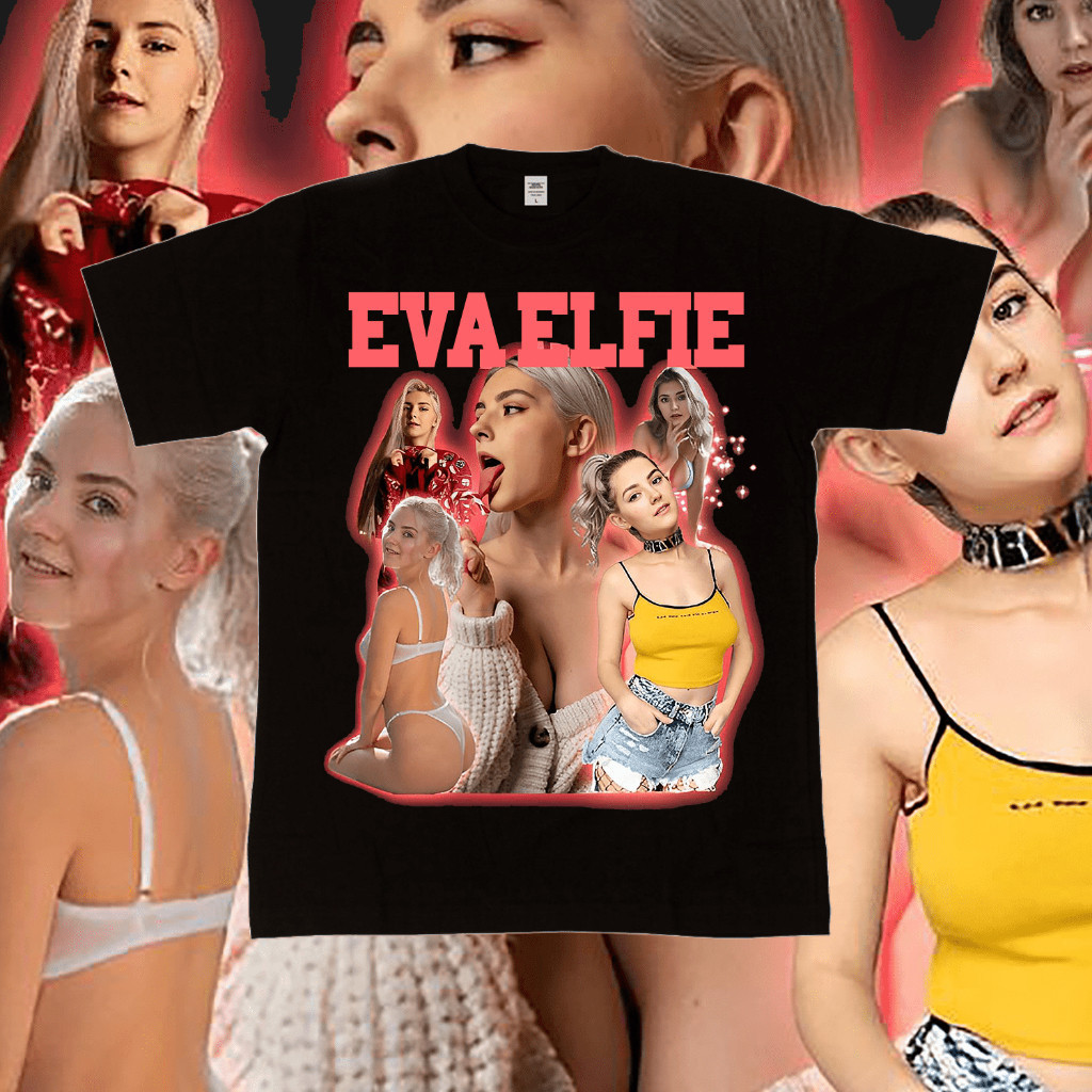 S-5xl Áo Sơ Mi Bầu Cử Mới Người Lớn Da Ngôi Sao Ban Nhạc 18 + EVA ELFIE Bootleg Áo Thun Cotton Vải 1