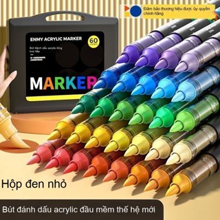Mềm đầu acrylic đánh dấu bút sinh viên mỹ thuật đặc biệt không độc hại có thể gập lại màu sắc học tập vật tư 60/80 màu