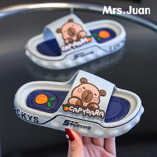  Dép lê hoạt hình Capybara cho bé – Dép đi trong nhà ngoài trời đế mềm chống trượt dễ thương 