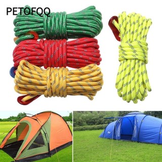 PETOFQQ Dây gió , Dây Paracord phát sáng 4mm 4 mét, Phụ kiện lều PP Polyester 10 màu chất lượng cao Cắm trại