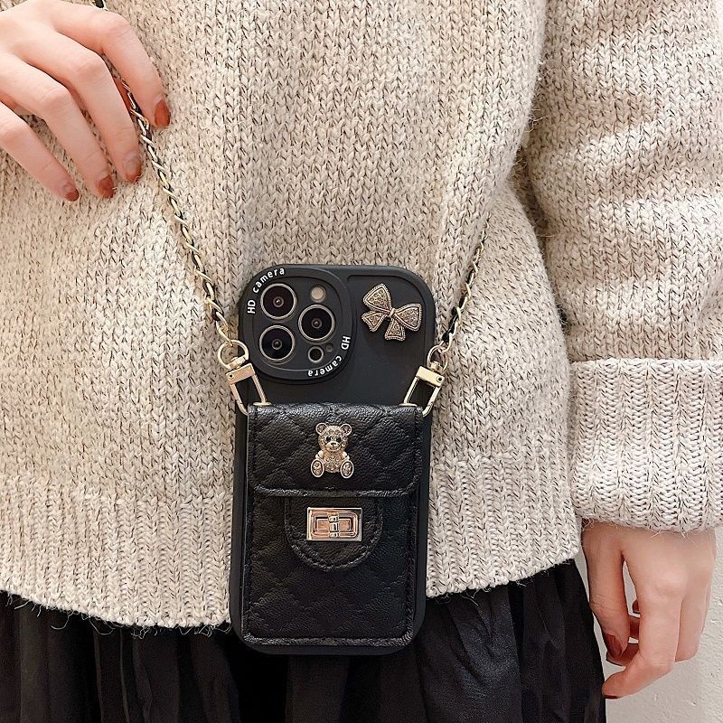 Ốp Điện Thoại Mềm Cho Iphone 15 14 13 11 12 Pro XS Max X XR 7 + 8 Plus TPU Họa Tiết Linh Hoạt Túi Dây Đeo Tinh Tế Chống Rơi