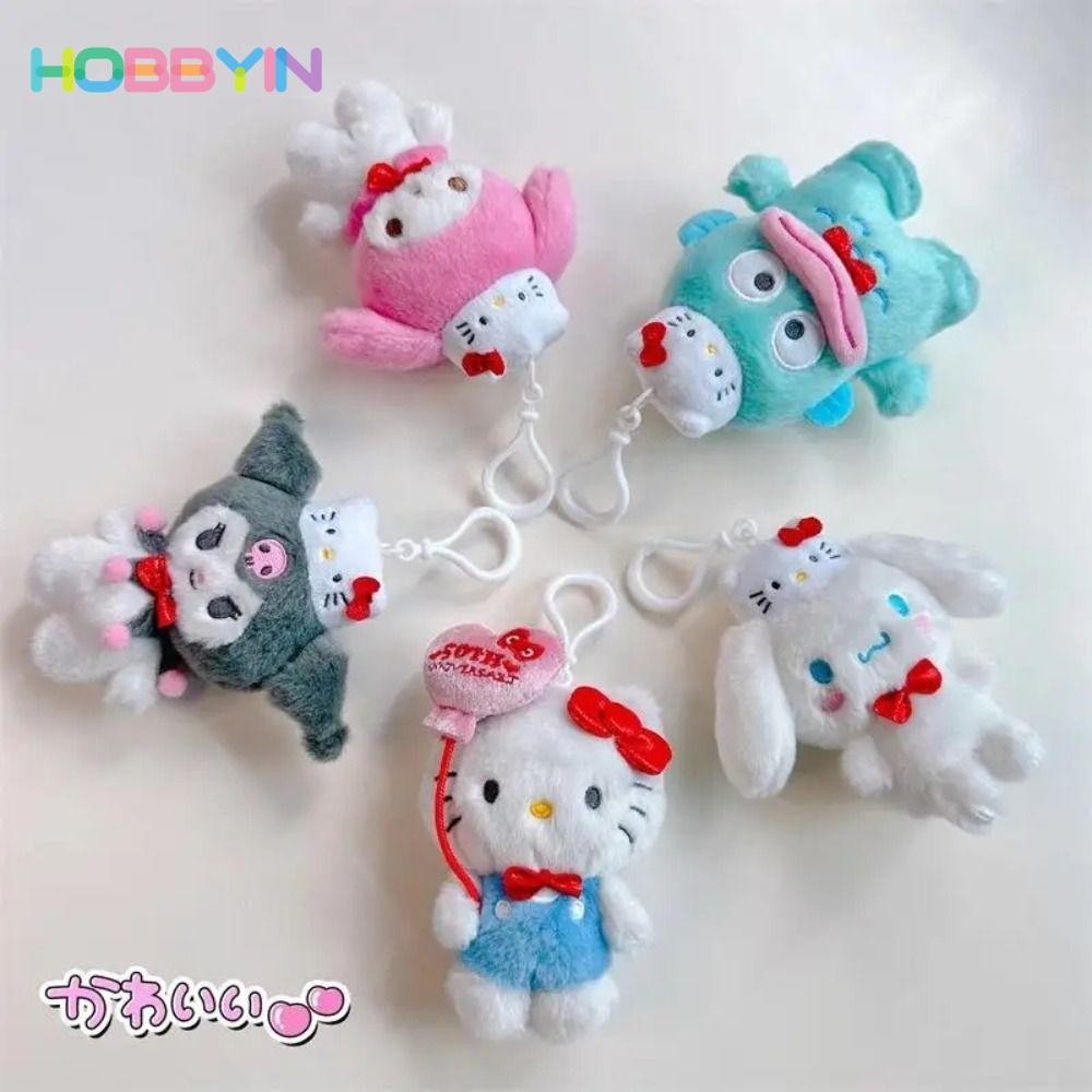 Mặt dây chuyền Kuromi, Mặt dây chuyền túi trang trí treo hoạt hình, Búp bê nhồi bông ngộ nghĩnh Sang trọng Sanrio Kỷ niệm 50 năm Túi móc khóa trang trí