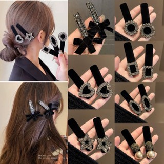  Phong Cách Hàn Quốc Kim Cương Giả Nhung Nổ Kẹp Tóc Nữ Kim Cương Đen Nổ Kẹp Phụ Kiện Tóc Thời Trang 