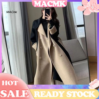 < Cod > Áo khoác ngoài nữ có ve áo Áo khoác mùa đông nữ sành điệu có thắt lưng và túi Hoàn hảo để đi lại và hẹn hò trong mùa thu đông Có sẵn nhiều loại
