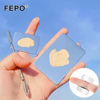 Fepo Mini Vòng Thép Không Gỉ Pha Trộn Bảng Nền / Phấn Mắt Trộn Stick / Di Động Chống Rỉ Sét Làm Móng Tay
