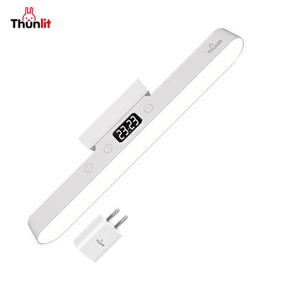 Đèn tường từ tính Thunlit 3600mAh Màn hình đồng hồ LED có thể sạc lại Đèn đọc sách cảm ứng có thể điều chỉnh độ sáng cho sinh viên ký túc xá đại học