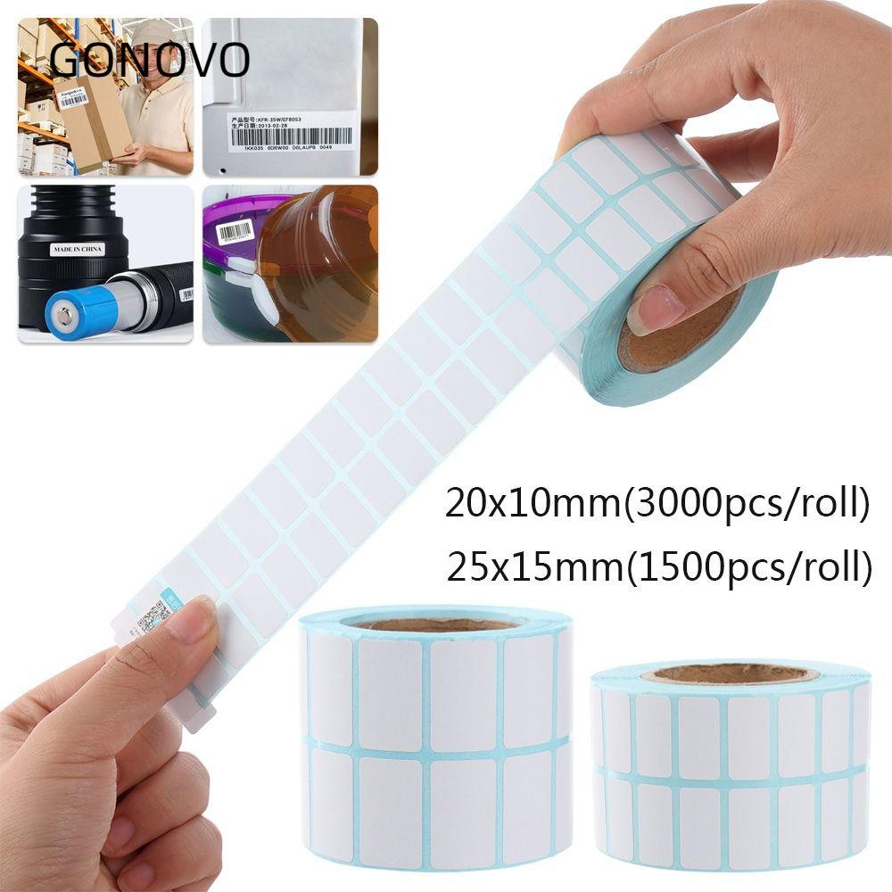 GONOVO    1500/3000pcs Multifunction Adhesive Paper Useful Package Label Thermal Sticker Blank Super