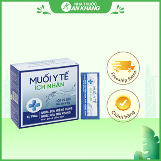  Muối Y Tế Ích Nhân pha nước súc miệng họng rửa mũi  20 gói x 4.5g  