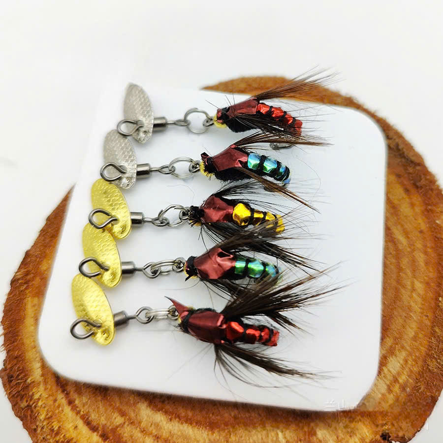 Hộp mồi lure 5 con côn trùng chuyên câu lure cá mương, rô phi, thiểu, ngão..- LABABO Slighshot