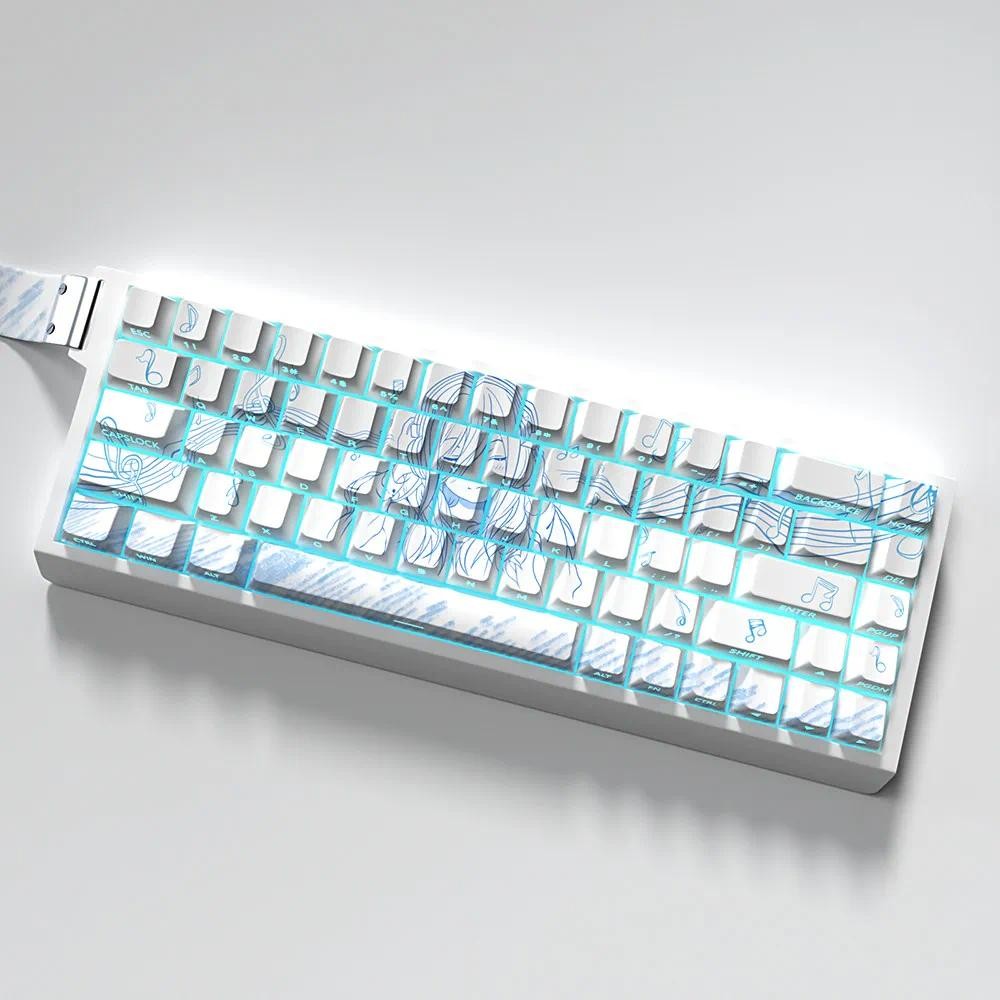 Nakano Miku Keycap Cherry Profile PBT Letter Truyền ánh sáng khắc bên Wooting EZ63 Mad68 Mechanical 
