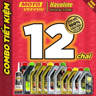   MTVV   COMBO 12 CHAI  Dầu nhớt số CALTEX HAVOLINE ĐỦ MÃ 5W40 15W40 20W50 10W40 800ml 1 Lít Xe Số Xe Ga<END> 