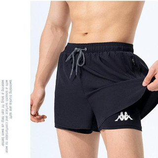 Kappa Nam Bơi Quần Nam Chống Trầy Xước Người Lớn Đồ Bơi Quần Short Đen Kích Thước Lớn Boxer Nửa Hai Lớp
