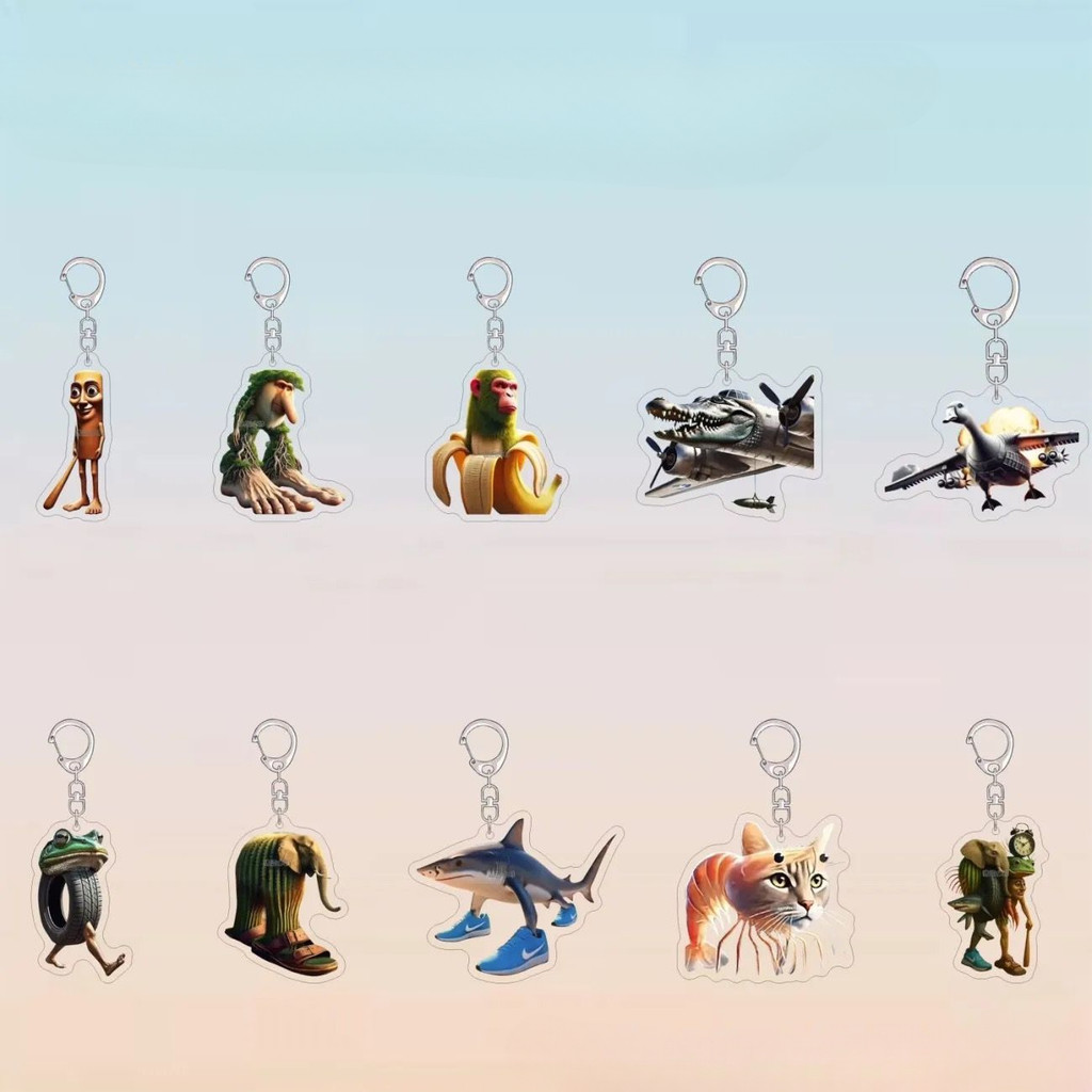 Hot Tung Tung Tung Saur Móc Khóa Tralaero Tralala Bombardier Crocodilo Brr Br Patapim Đồ Chơi Vui Nh