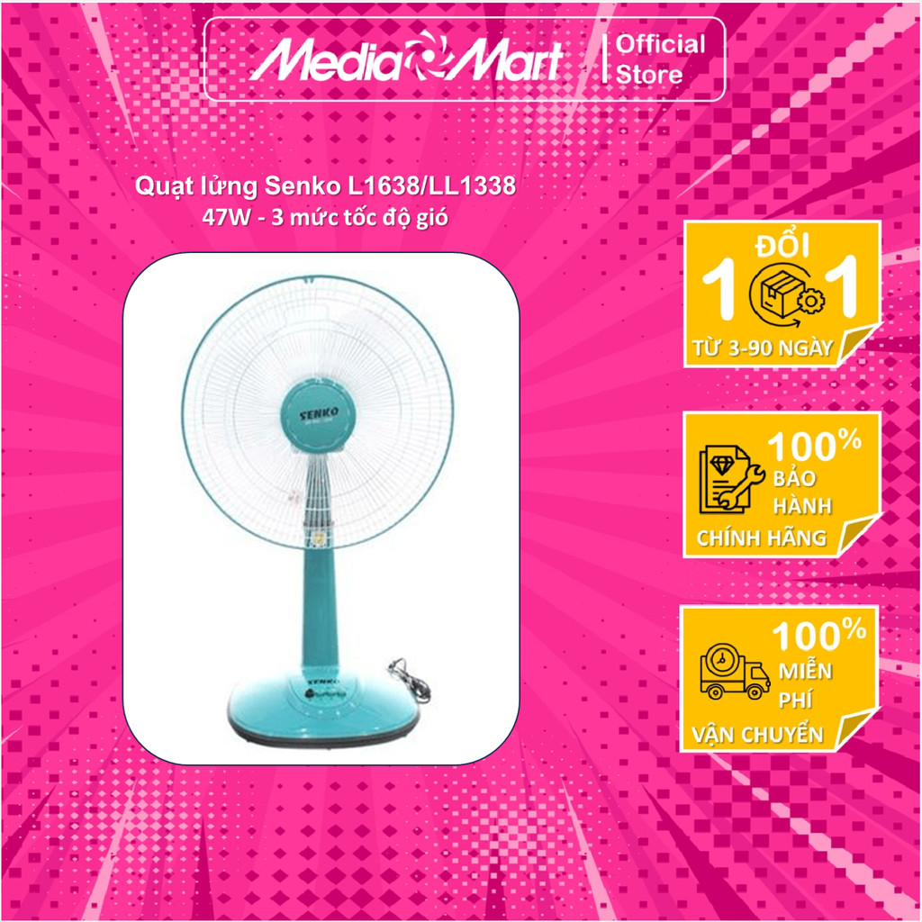 Quạt Lửng Senko L1638/Ll1338 - Thân Nhựa