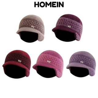 Mũ dệt kim HOMEIN, Mũ bảo vệ tai chống gió dày, Mũ trung niên và người cao tuổi Mũ ấm tai nữ Mũ đan ấm áp Mũ len Skullies Mũ len ngoài trời