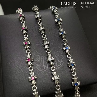 Vòng tay Chrome Heart đính đá mini, thiết kế độc đáo unisex nam nữ, bạc 925