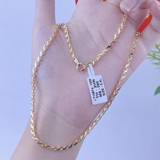 Dây Chuyền Chữ Công Vuông 1 Chỉ Có Ký Hiệu Mắt Liền Mạ Vàng 18K Bền Đẹp