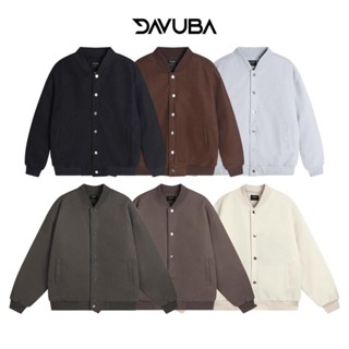Áo khoác Bomber DAVUBA dạ ép chần bông quả trám 3 lớp SM115