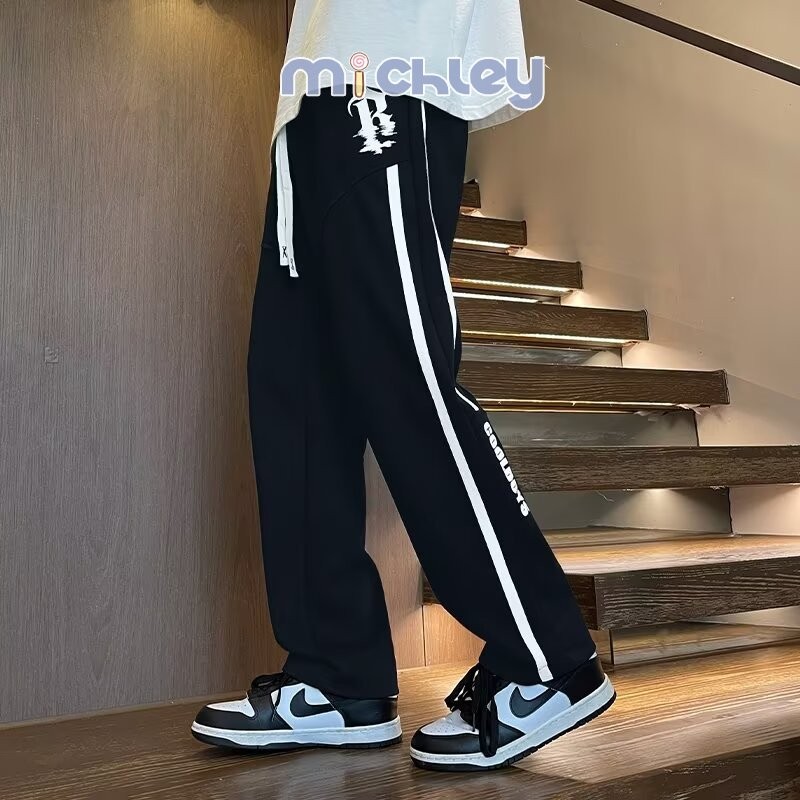Michley Cuck ống thẳng Quần xuân thu cho bé trai Trường tiểu học cơ sở trung học quần tuổi teen xu hướng