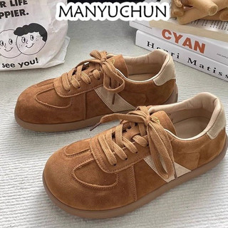 MANYUCHUN Giày Búp Bê Da Cao Cấp Phong Cách Pháp Thanh Lịch Dành Cho Nữ da mềm Sal thời trang công sở đẹp cao cấp Phối hợp dễ dàng Phù hợp Trẻ trung Đường may tỉ mỉ FBL24B01LV 45Z241106