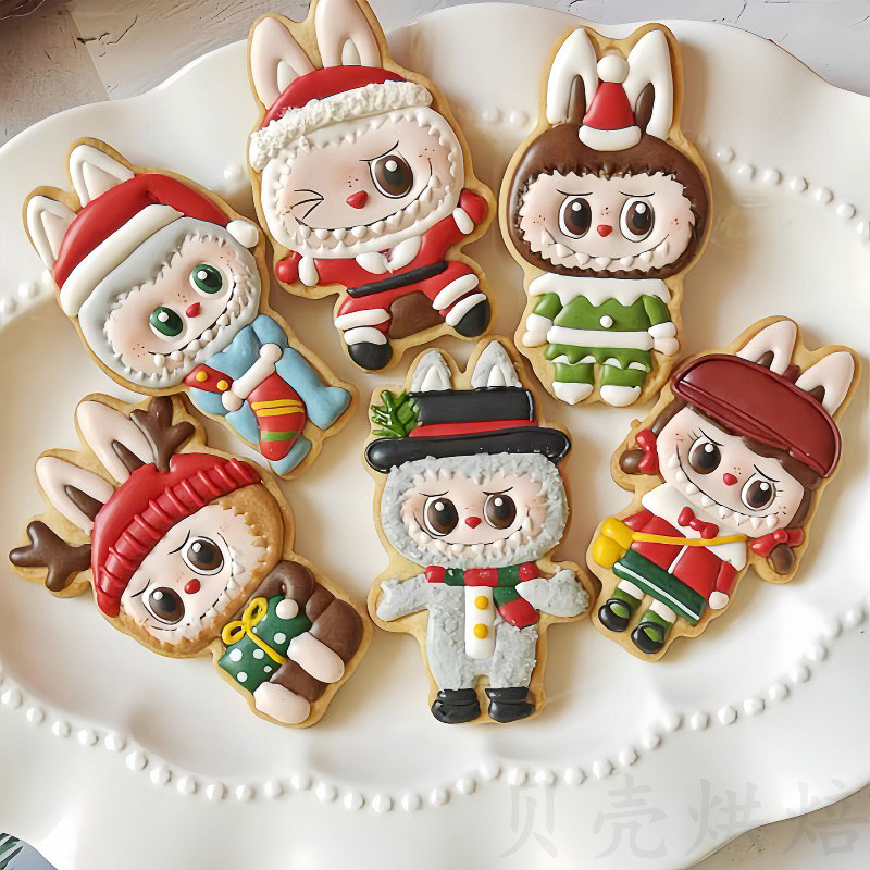 Khuôn làm bánh quy đóng băng hoạt hình giáng sinh LABUBU khuôn làm bánh quy DIY khuôn làm bánh quy k