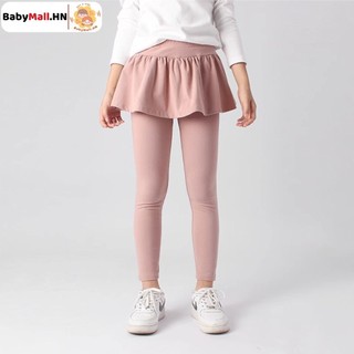  Quần Legging liền chân váy bé gái BABYMALL Quần thu đông cho bé chất Zip lông co dãn đàn hồi ấm mịn 