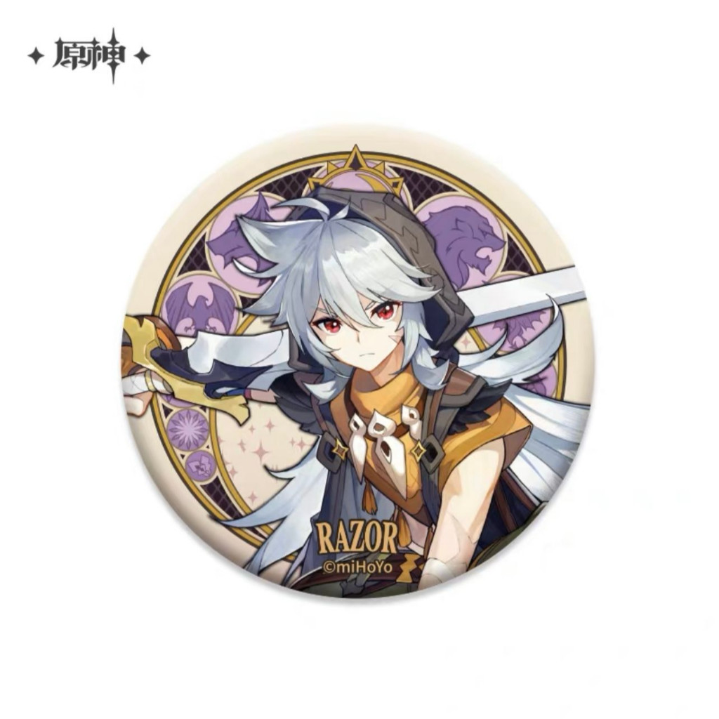 [ BADGE ] Razor Mondstadt Theme Series Character Badge - Genshin Impact Huy Hiệu Tròn Size 58mm