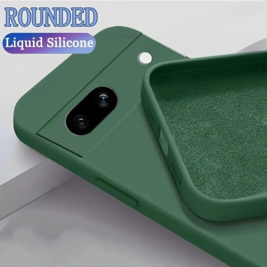 Dành Cho Google Pixel 8A Ốp điện thoại Pixel 7 6 8 Pro 6A 7A 8A Capa Mặt Sau Nguyên Bản Silicon Lỏng