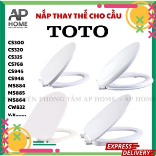 Nắp Bồn Cầu Đóng Êm Dùng Thay Thế TOTO - Kèm Phụ Kiện Chân Ốc Đầy Đủ - Phụ Kiện Phòng Tắm AP Home