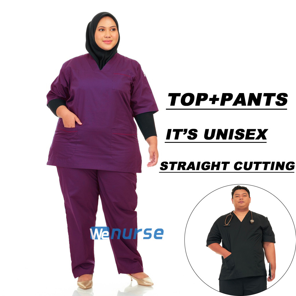 XS-7XL VÍT Y TẾ SUIT PLUS SIZE BAJU SCRUB TOP + QUẦN XS 4XL 5XL 6XL 7XL