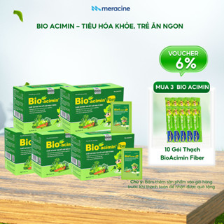 Combo 5 hộp Cốm vi sinh Bio acimin Fiber bổ sung chất xơ tự nhiên cải thiện tình trạng táo bón (hộp x 30 gói)