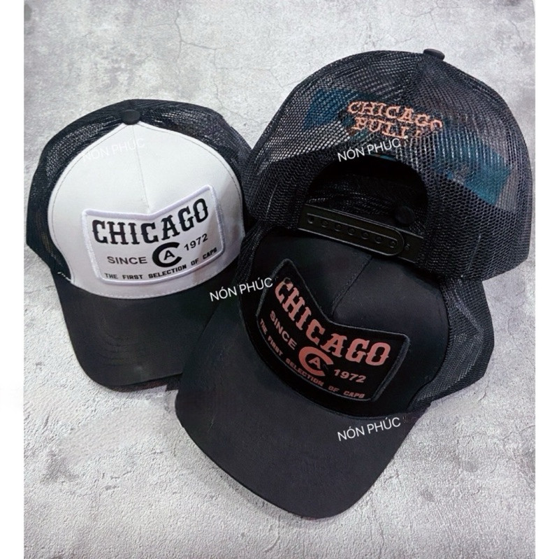 MŨ KẾT LƯỚI CHICAGO PHONG CÁCH NAM NỮ