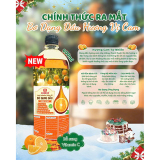 (Chai 1L) Bơ dạng dầu, bơ dầu cao cấp Runlong (Báo Châu Mỹ), Bơ dầu BonBon vị Cam dùng làm bánh