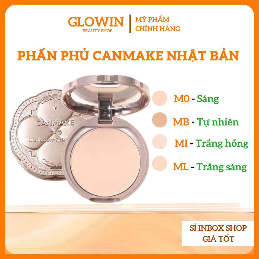 Phấn Phủ CANMAKE Nhật Bản Tone ML Trắng sáng da, Phấn phủ kiềm dầu CANMAKE mỏng nhẹ tự nhiên 10g - G