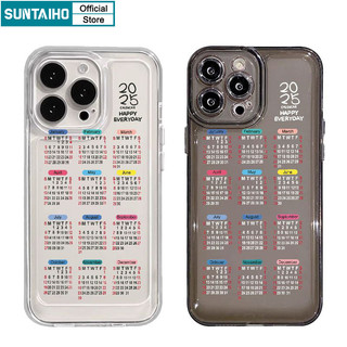 Suntaiho Ốp Lưng iPhone Đẹp trong suốt in hình Thời Trang Đơn Giản 2025 Mẫu Lịch Năm Mới Ốp điện thoại TPU Mềm Cao Cấp Chống Sốc Cho Iphone 16 15 14 13 12 11 Pro Max IP 7 8 Plus Iphon X Xs XR Xs Max Hàn quốc Ốp Lưng