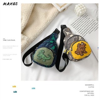 MAHES Túi đi học Túi đeo chéo du lịch Nylon Phim hoạt hình khủng long