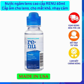  Nước Ngâm Lens RENU 120 ml CHÍNH HÃNG Nước Rửa Kính Áp Tròng Nhập Khẩu Mỹ Siêu Sạch Giữ Ẩm Dài Lâu 