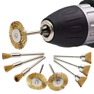 Bộ 3 Chổi đánh rỉ lắp máy khoan nhiều kích thước chuôi 3mm-CASSN