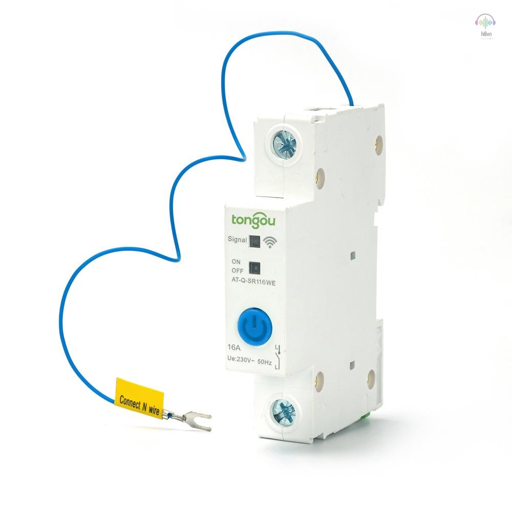 Bộ ngắt mạch thông minh WIFI 1P DIN ​Rail Switch Điều khiển ứng dụng Ewelink Tương thích với Alexa v