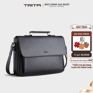 Túi Trita (Thời trang nam nắp gập phối quai trên - Túi đeo chéo da RTN8)