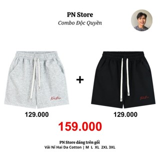[PN.Store x Thành Đơn Giản] Combo 2 Quần Short Nam Thêu Chữ PN.Store (1993) - Chất Nỉ 2 Da, Dáng Trên Gối, Không Bai Xù