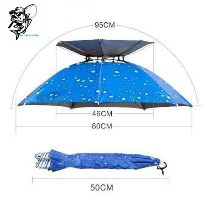 Ô Đội Đầu 2 Tầng, Mũ Đội Đầu 2 Tầng Che Nắng Mưa, Câu Cá, Dã Ngoại, Đi Làm Đồng, Cắm Trại sale giá rẻ