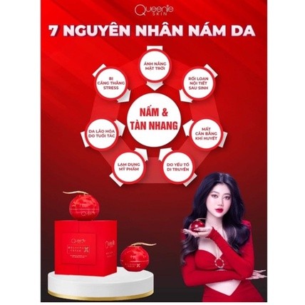 [HỘP LỚN] Huyết nám bóc tách x2 Queenie Skin, Nám Đỏ Queenie Skin