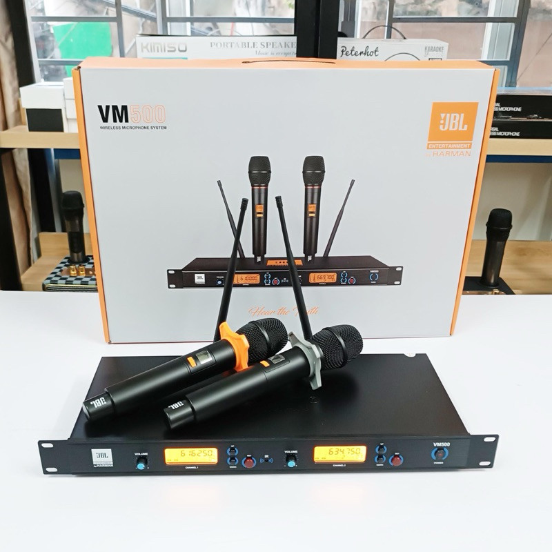 Micro không dây JBL VM500 ( Hàng nhập khâu loại 1 ), tự ngắt, cảm ứng nhiệt  - Gia Khang Shop